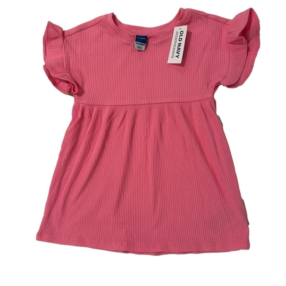 Old Navy Pink Ribbed Knit Dress Size 12-18 Months NWT
